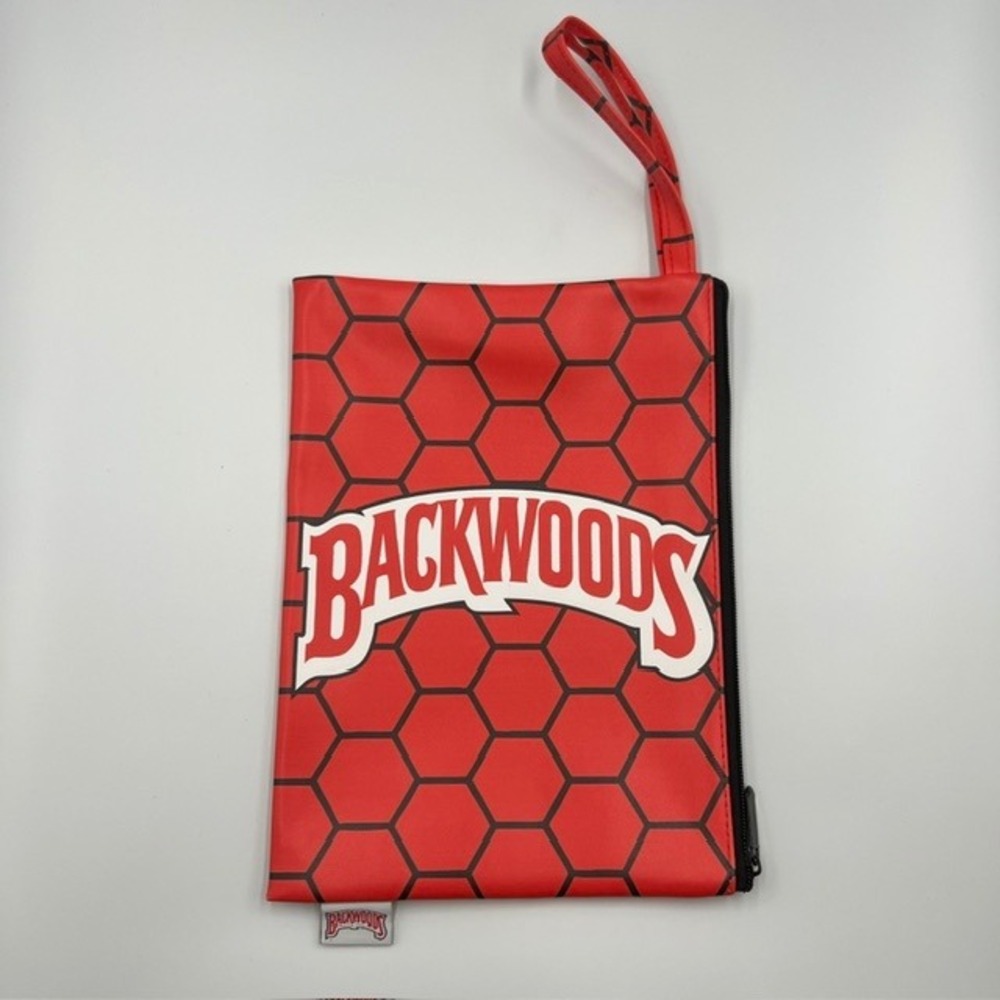 New Backwoods‎ Red Hexagon Zipper Pouch Bag